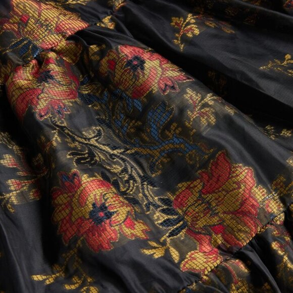 TED BAKER LONDON Audria Mixed Media Long Sleeve Tiered Dress - Picture 3 of 7